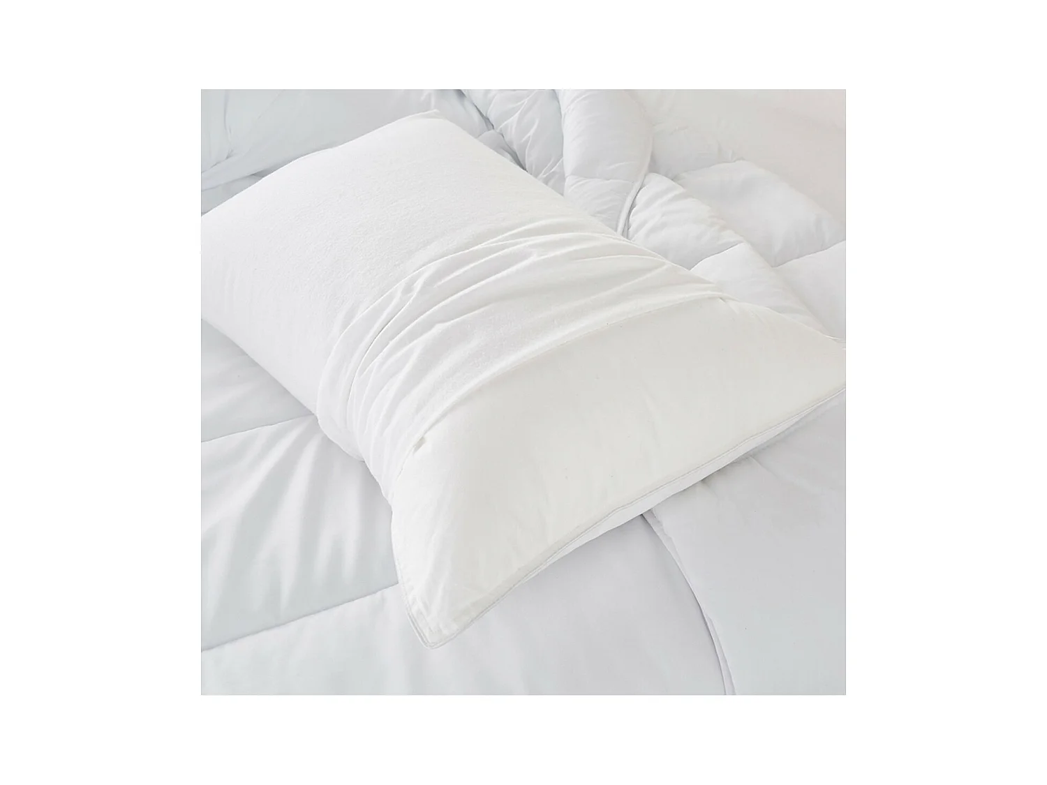 Protège oreiller molleton anti-acariens impérméable 50x70cm