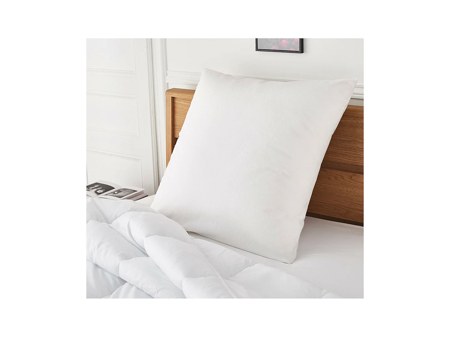 Protège oreiller molleton anti-acariens impérméable 65x65cm