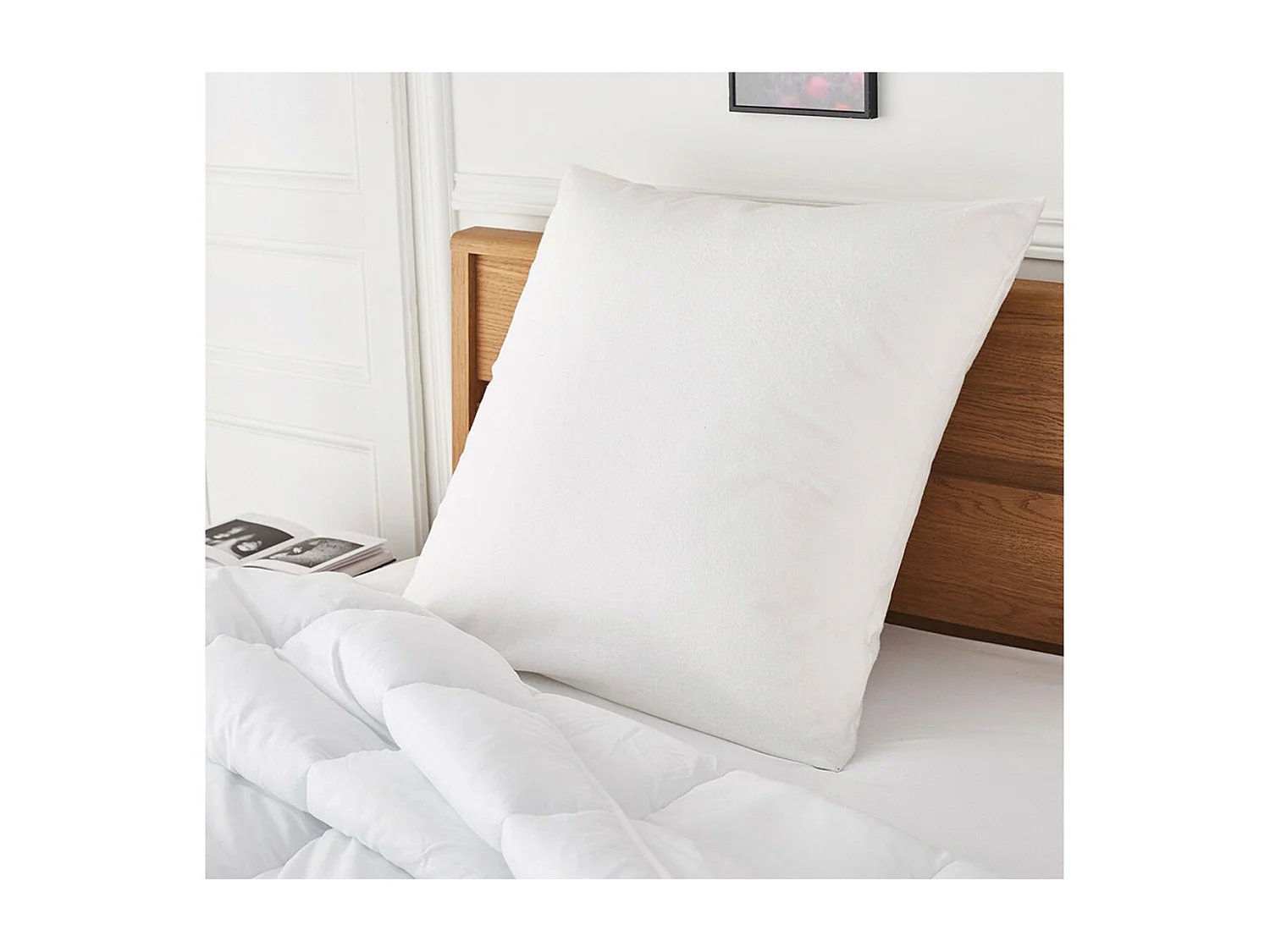 Protège oreiller molleton anti-acariens impérméable 65x65cm