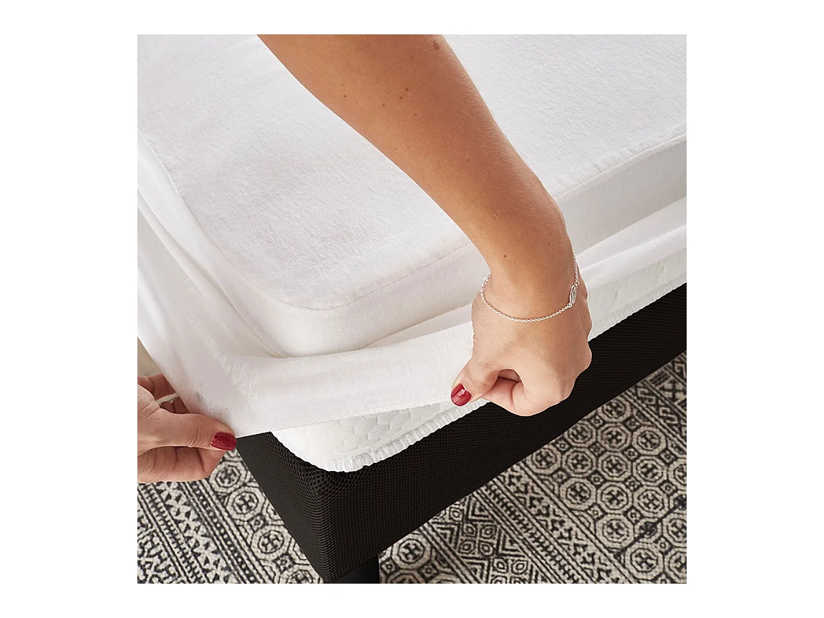 Protège-matelas anti-acariens absorbant coton 140x200cm