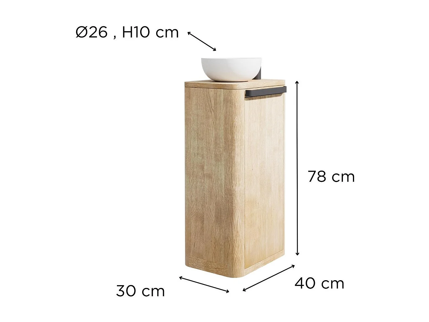 Conjunto mueble lavamanos + lavabo TOM