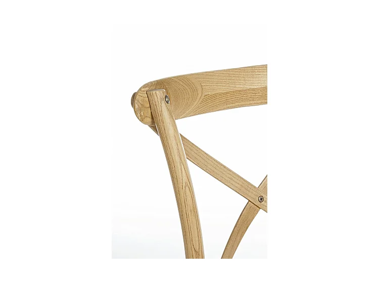 Set van 2 stoelen van bruin iepenhout en natuurlijk rotan - CROSS