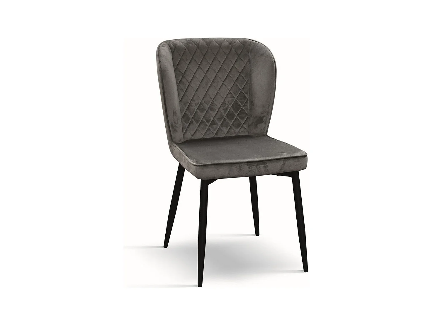 Lot de 4 chaises en velours gris - SOHO