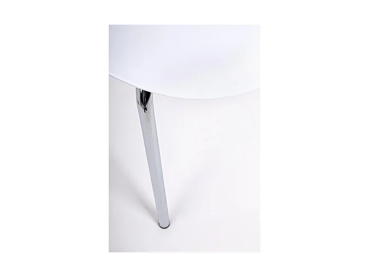 Lot de 4 chaises en polypropylène blanc et pieds en acier chromé - TESSA