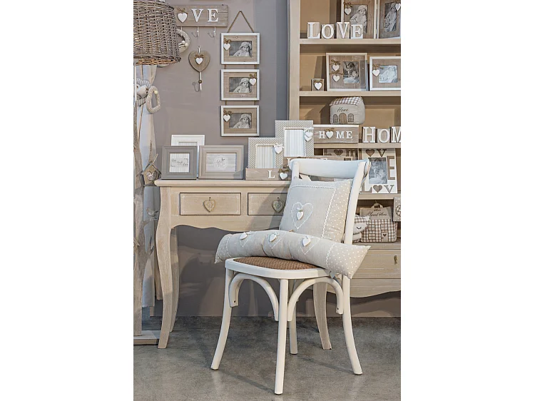 Set van 2 stoelen van wit iepenhout en rotan naturel - CROSS