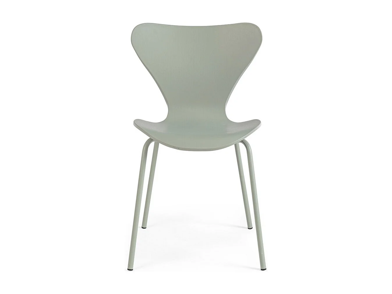 Lot de 4 chaises en polypropylène et pieds vert olive - TESSA