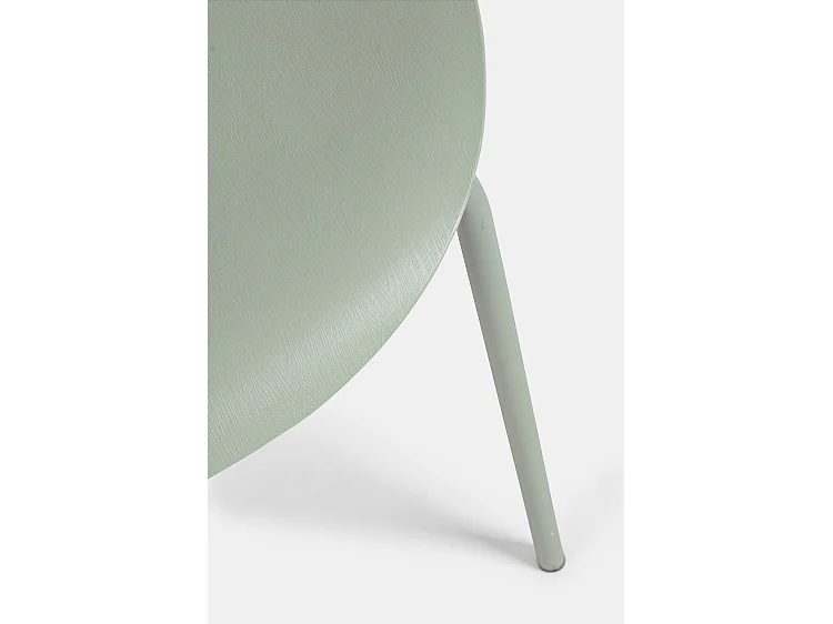 Lot de 4 chaises en polypropylène et pieds vert olive - TESSA