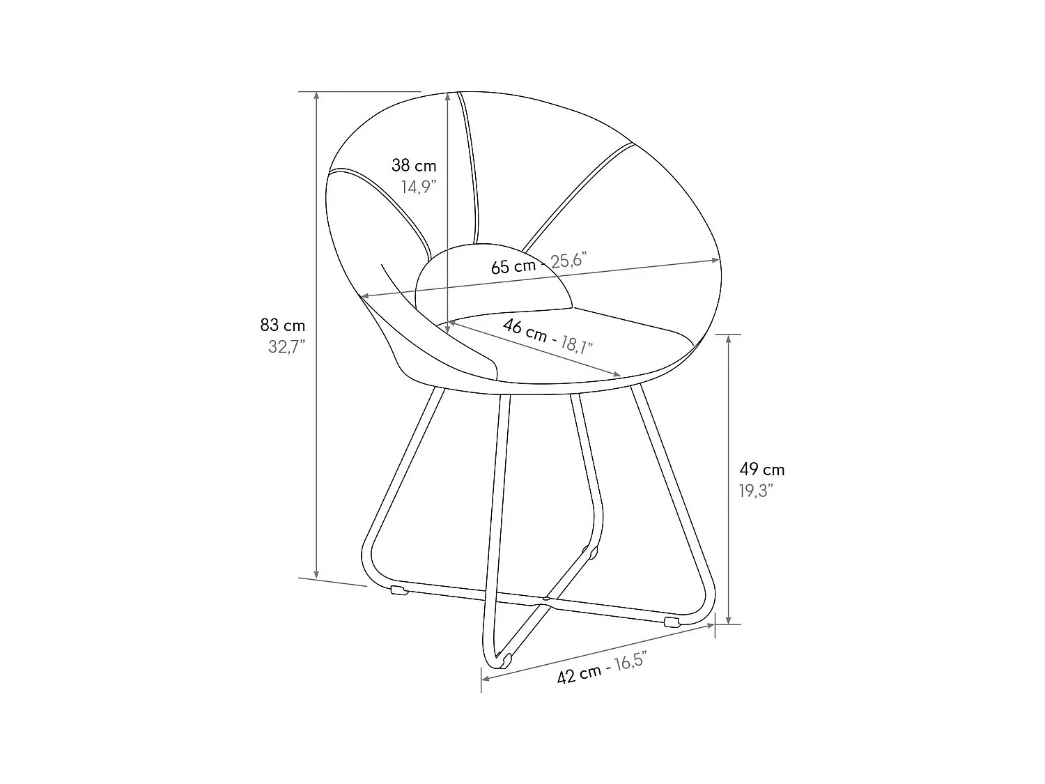 Lote de 2 sillones de tela efecto terciopelo verde, base de metal dorado - ZANTE