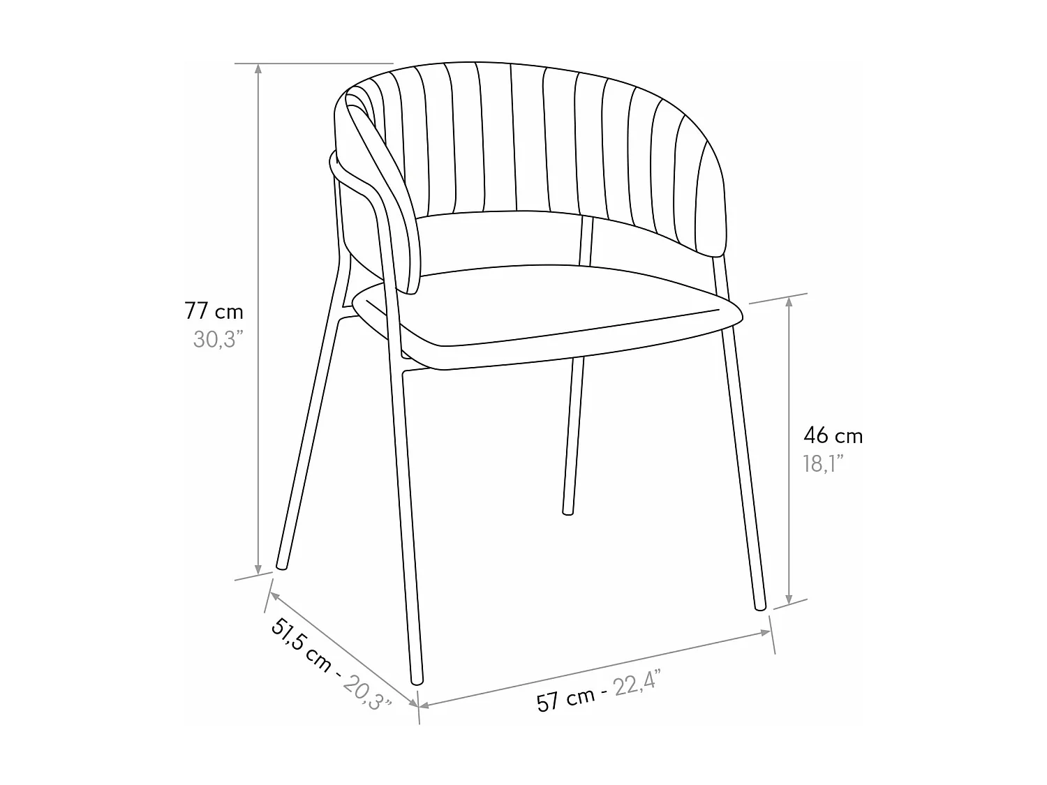 Lot de 2 chaises en tissu effet velours bordeaux, structure dorée - ORCHIES