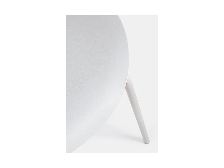 Satz von 4 hellgrauen Stühlen aus Polypropylen mit Stahlbeinen - TESSA