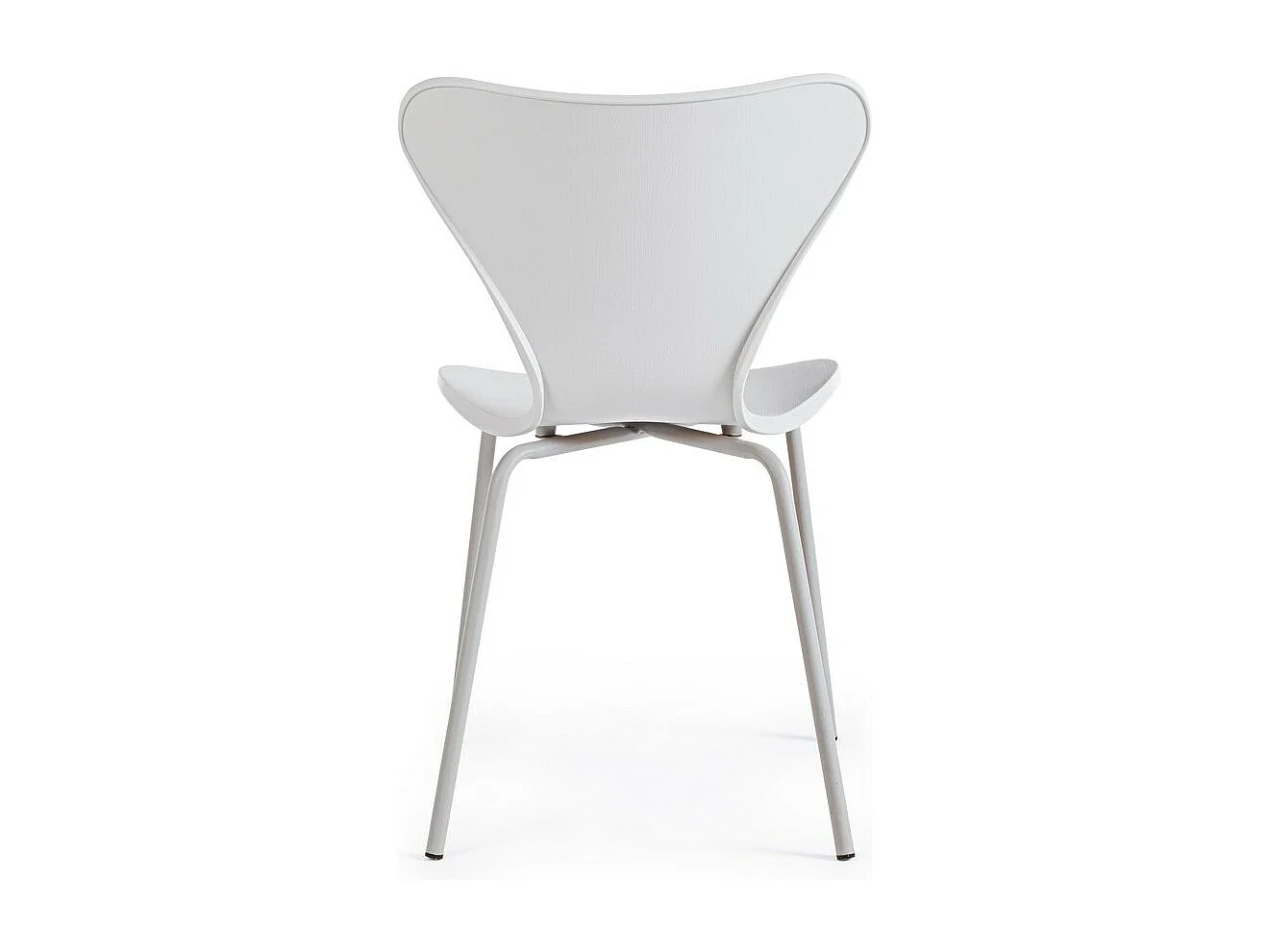 Lot de 4 chaises en polypropylène gris clair avec pieds en acier - TESSA