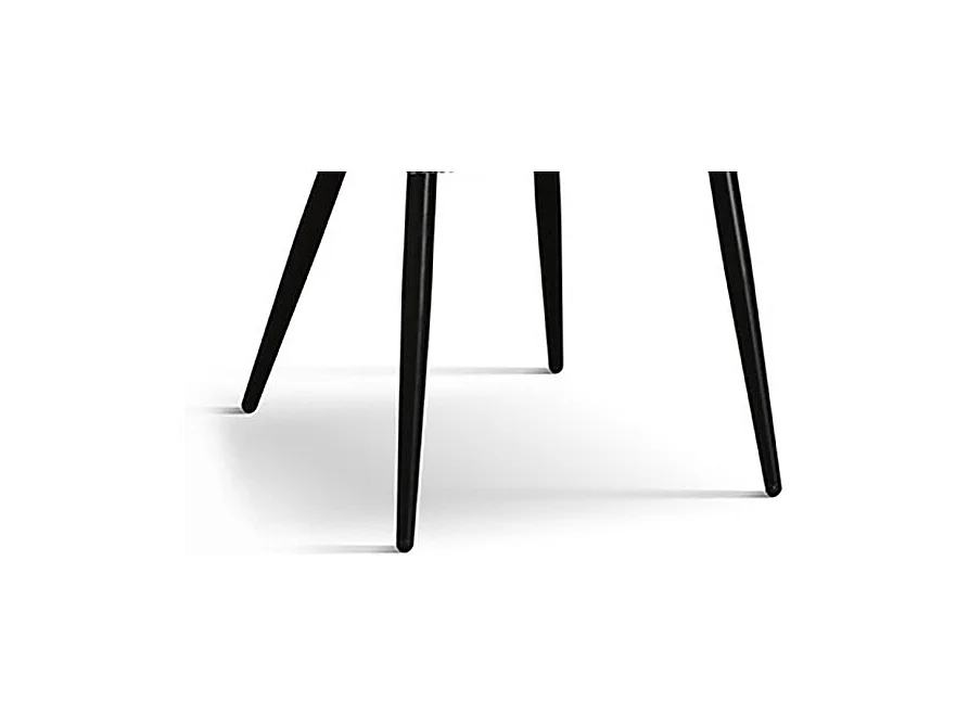 Set di 2 sedie in tessuto effetto velluto beige, gambe antracite - MANTES