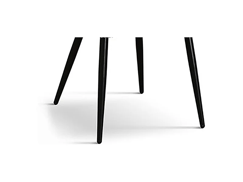 Set van 2 stoelen in beige fluweelstof, antraciet poten - MANTES