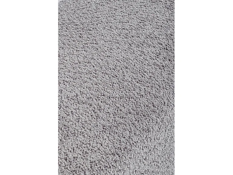 Banc en tissu effet bouclé gris clair, pieds en bois d'hévéa - DAYLA