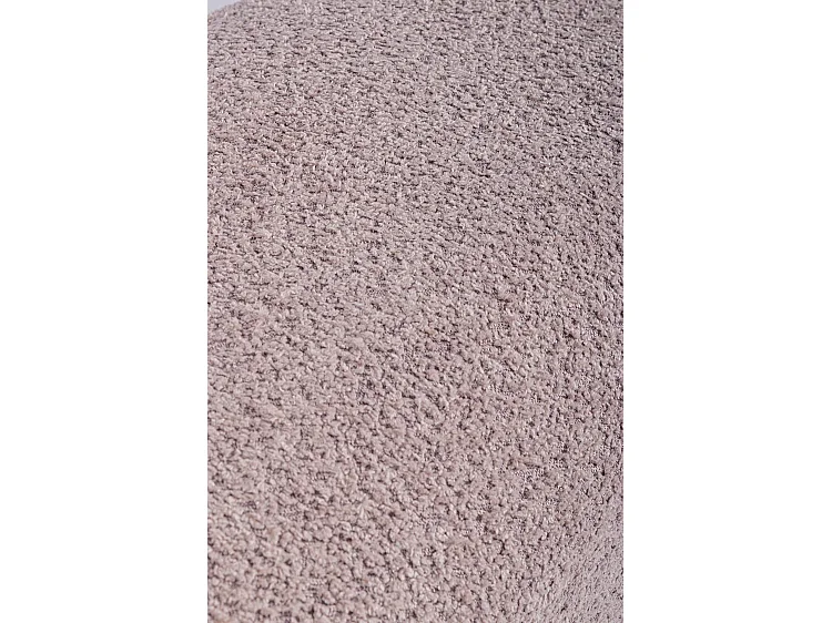 Antiek roze stoffen bank met bouclé-effect, poten van rubberhout - DAYLA