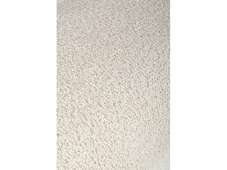 Banc en tissu naturel effet bouclé et pieds en bois de caoutchouc - DAYLA