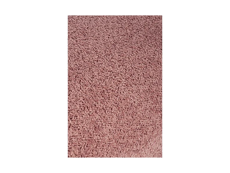 Banco de tela efecto bouclé rosa oscuro, patas de madera de caucho - DAYLA