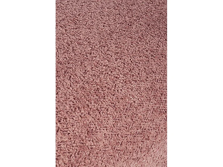 Banc en tissu effet bouclé rose foncé, pieds en bois de caoutchouc - DAYLA