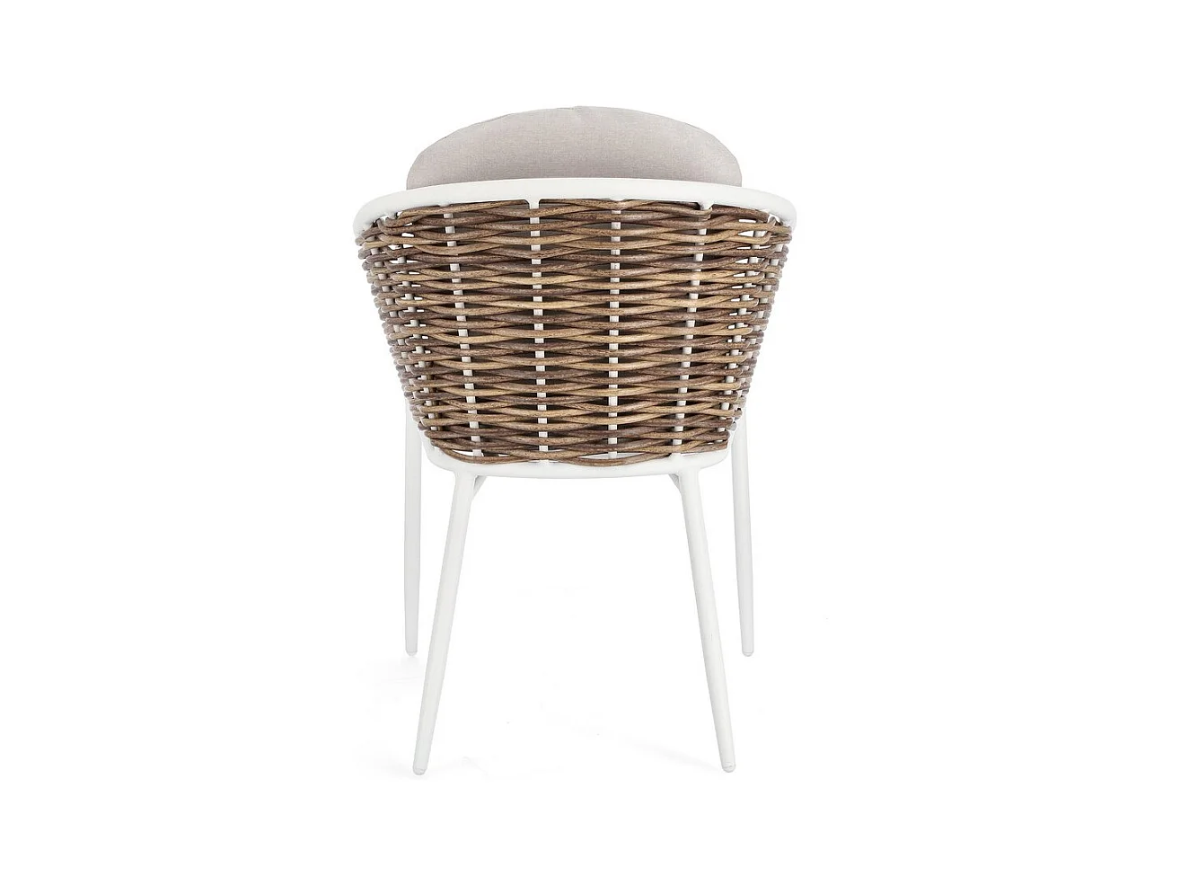 Set di 4 poltroncine in alluminio bianco e fibra sintetica - MARIBELA