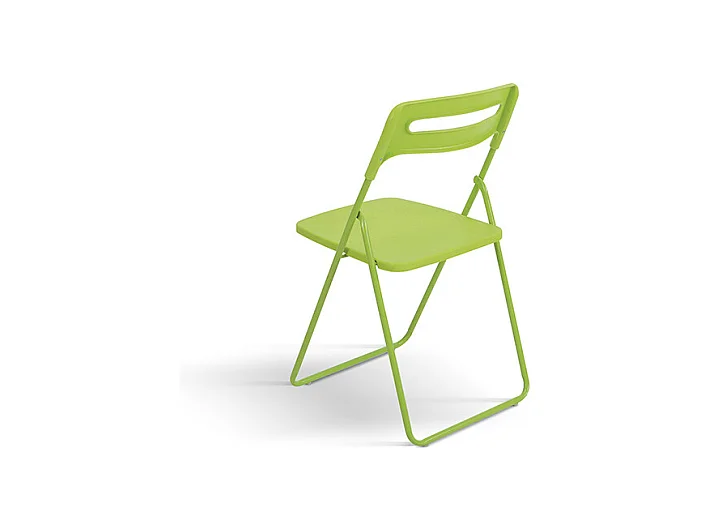 Satz von 6 grünen Klappstühlen aus Metall und Polypropylen - ALMERIA