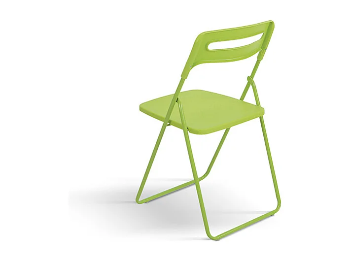 Lot de 6 chaises pliantes vertes en métal et polypropylène - ALMERIA