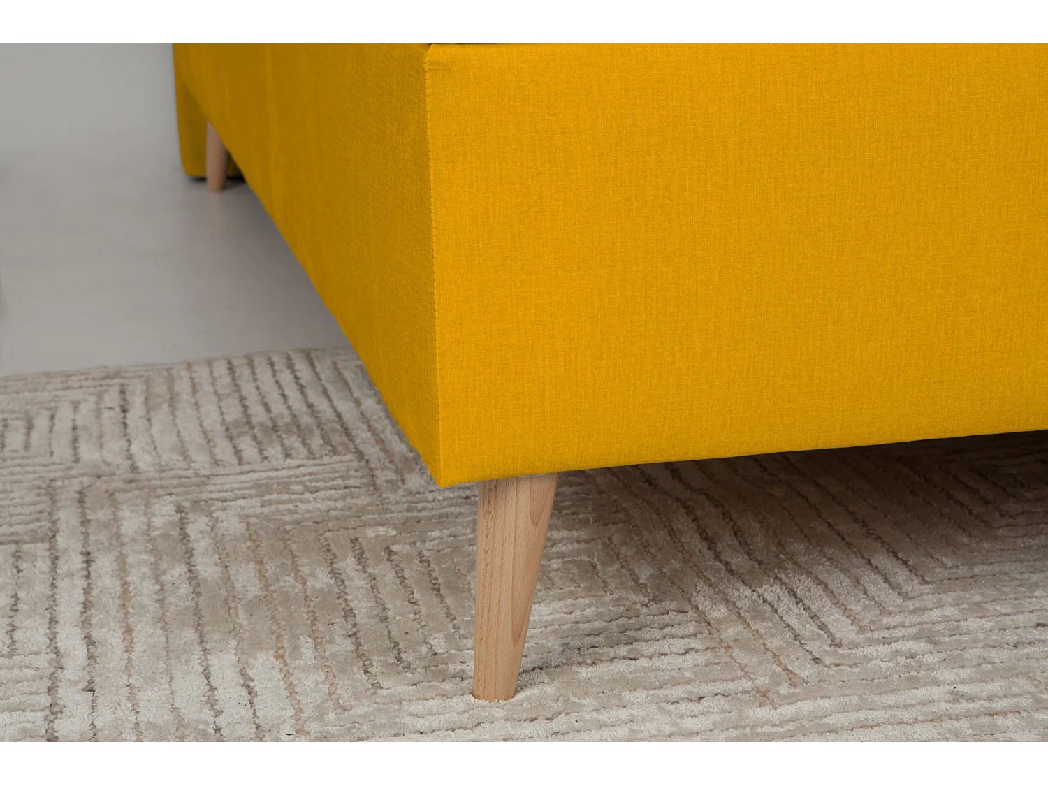 LIT BOXSPRING avec coffres de lit et surmatelas Scarlett 200x200 cm, Fancy 48 (Jaune moutarde)