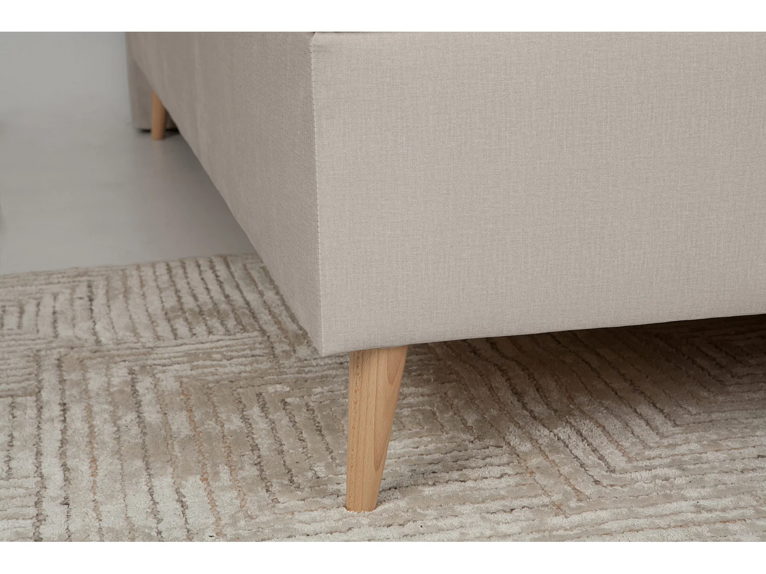 BOXSPRINGBETT mit mit Bettkästen und Topper Scarlett 160x200 cm, Fancy 06 (Hellbeige)