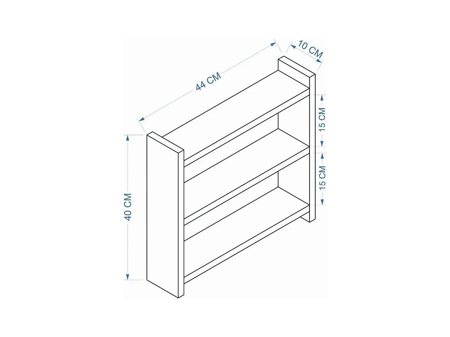 Etagère de cuisine 3 tablettes H40 cm - COSMIC