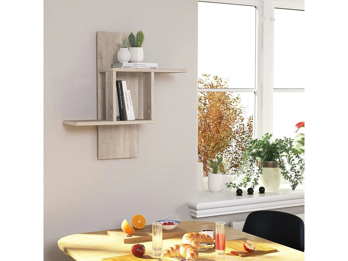 Etagère murale 2 tablettes H70 cm - MILL