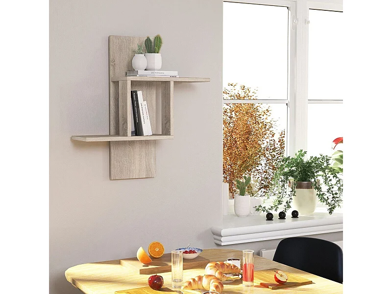 Estantería mural con 2 estantes H70 cm - MILL