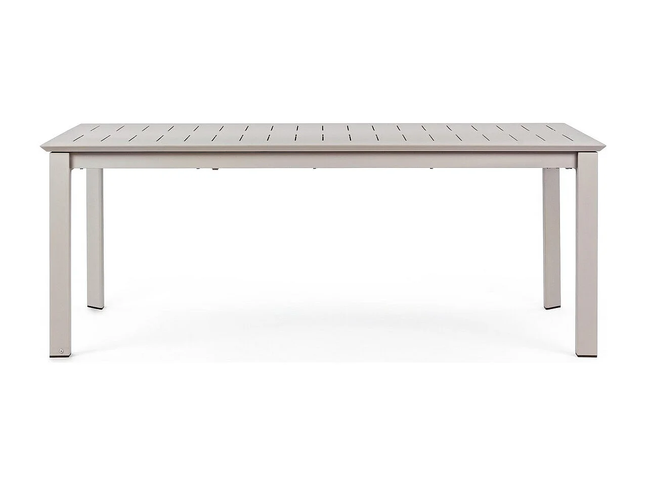 Table à rallonge en aluminium gris tourterelle 200×110 cm - 300×110 cm - KONNOR
