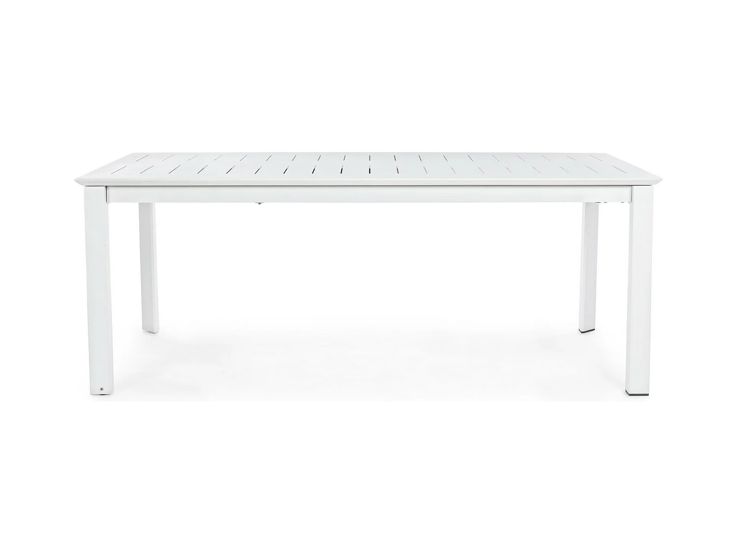 Table à rallonge en aluminium blanc 200×110 cm - 300×110 cm - KONNOR