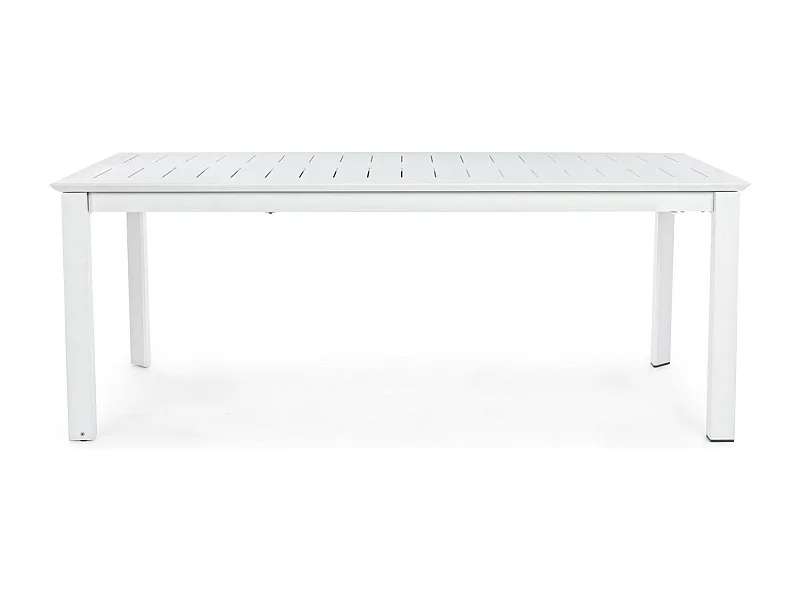 Uitschuiftafel in wit aluminium 200×110 cm - 300×110 cm - KONNOR