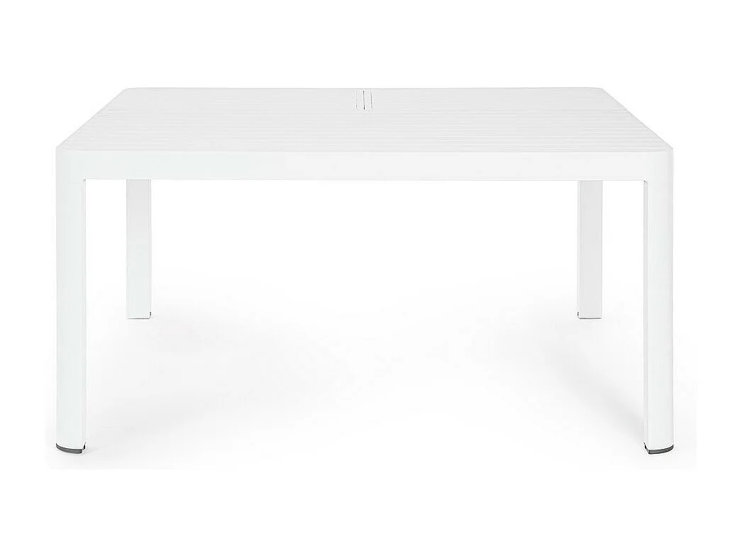 Ausziehbarer Aluminiumtisch weiß 149×97 cm - 149×149 cm - KIPLIN