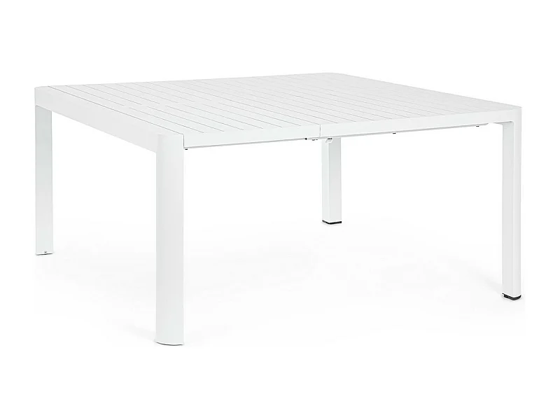Tavolo allungabile in alluminio bianco 149×97 cm - 149×149 cm - KIPLIN