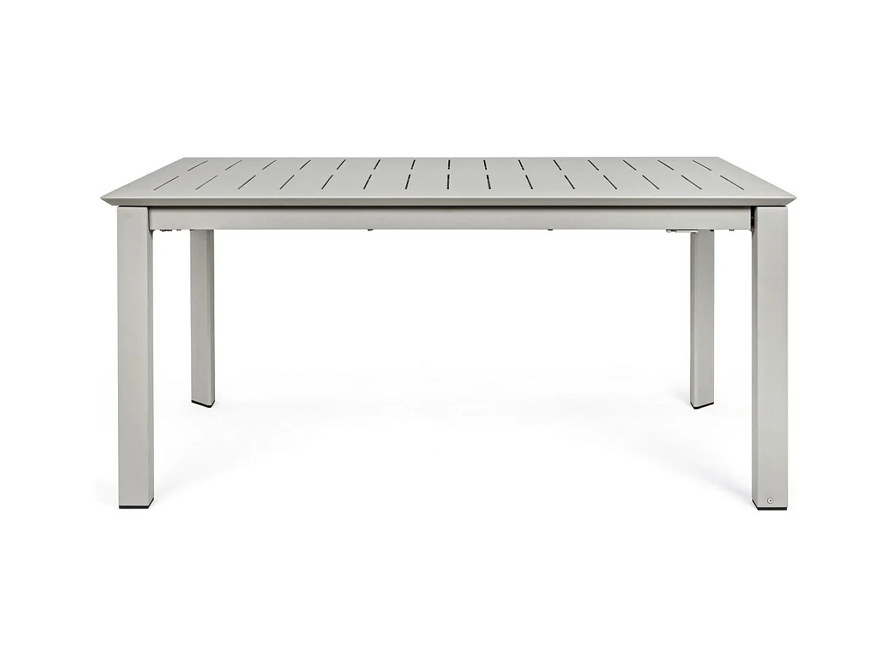 Table à rallonge en aluminium gris tourterelle 160×100 cm - 240×100 cm - KONNOR