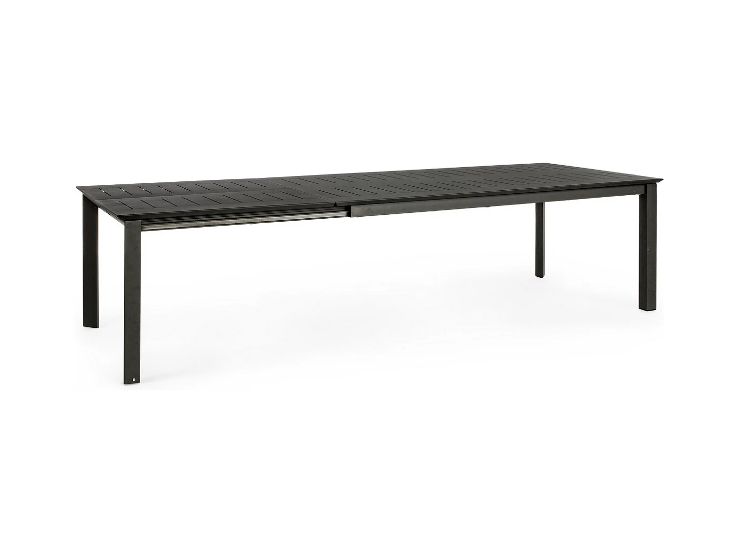 Stół rozkładany z antracytowego aluminium 200×110 cm - 300×110 cm - KONNOR