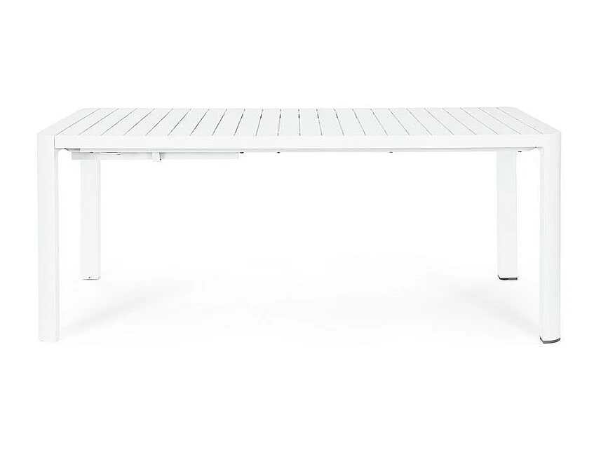 Tavolo allungabile in alluminio bianco 180×100 cm - 240×100 cm - KIPLIN