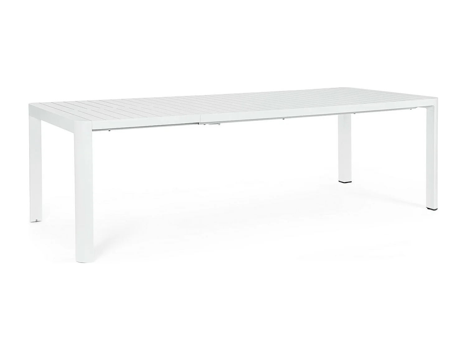 Table à rallonge en aluminium blanc 180×100 cm - 240×100 cm - KIPLIN