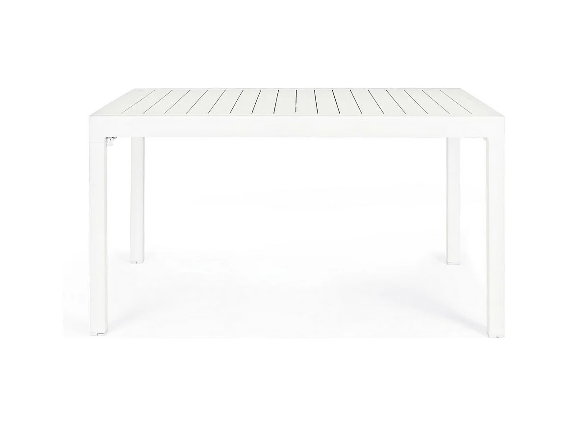 Uitschuifbare witte aluminium tafel 135x90 cm - 270x90 cm - PELAGIUS