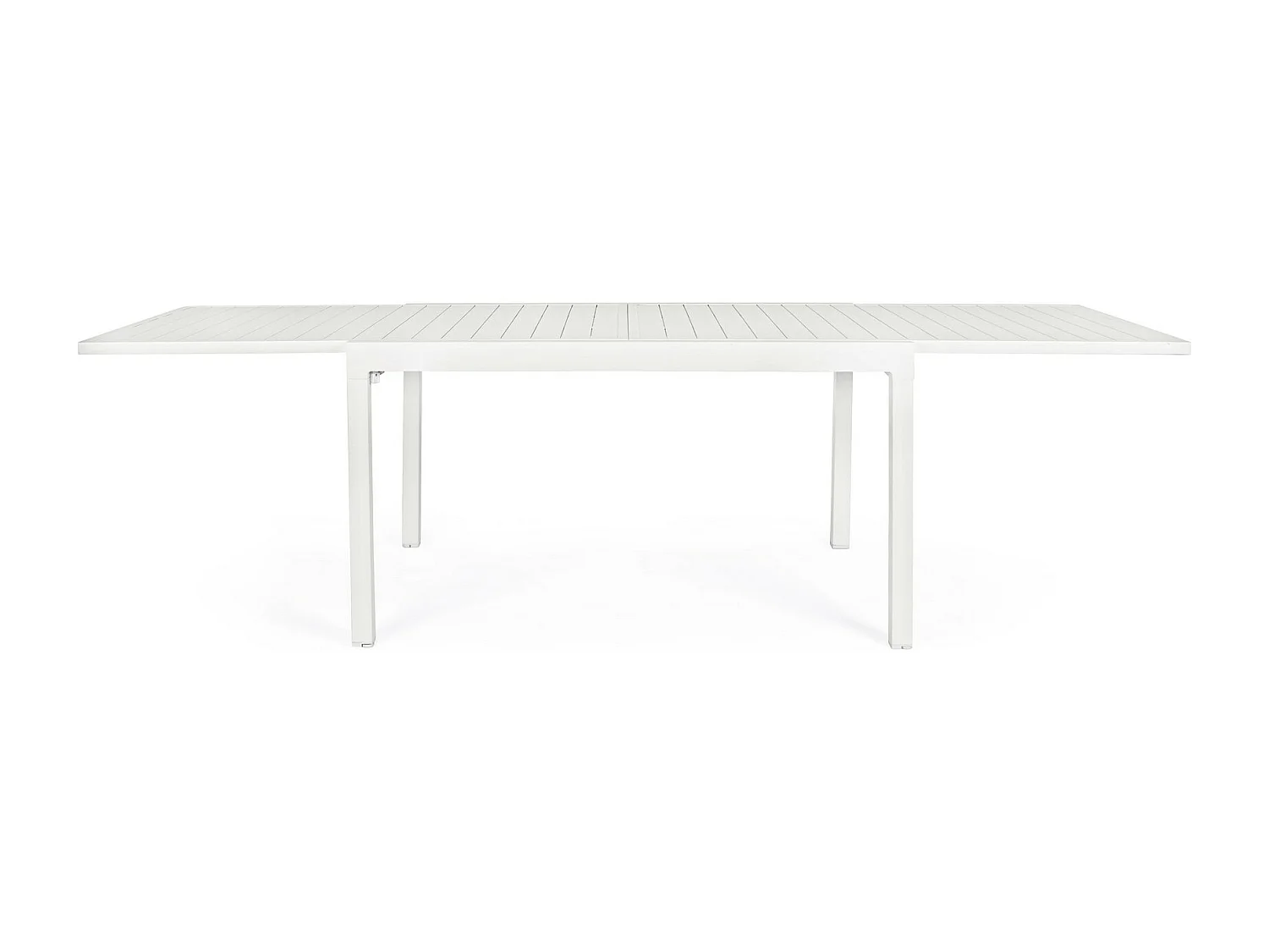 Table à rallonge en aluminium blanc 135x90 cm - 270x90 cm - PELAGIUS