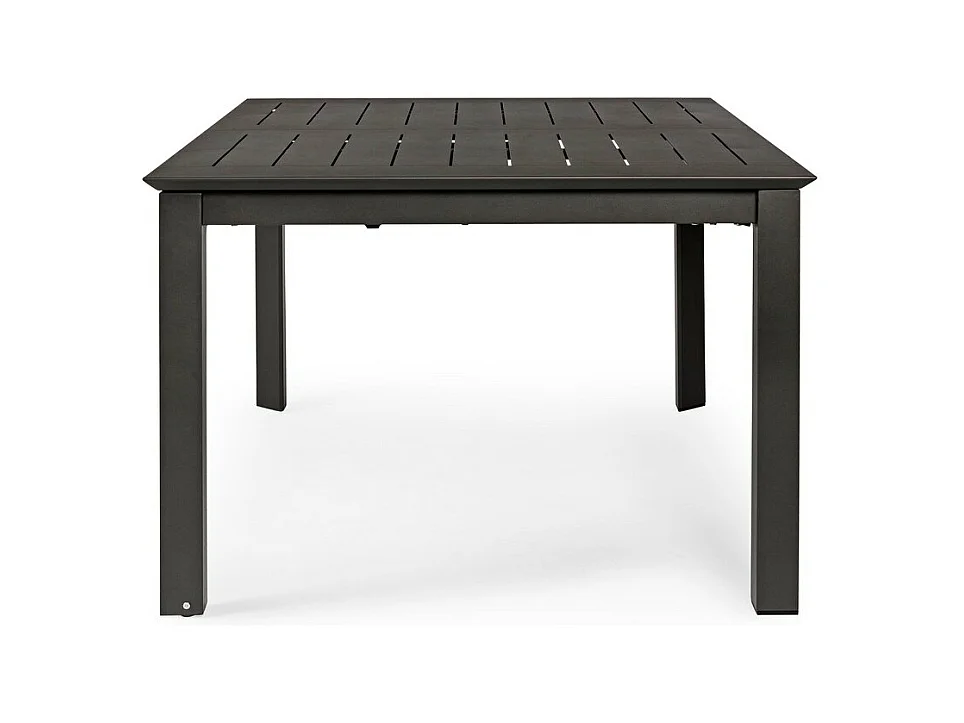 Stół rozkładany aluminium antracyt 160×110 cm - 160×160 cm - KONNOR