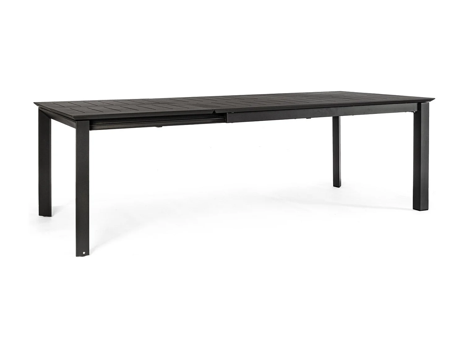 Table à rallonge en aluminium anthracite 160×100 cm - 240×100 cm - KONNOR