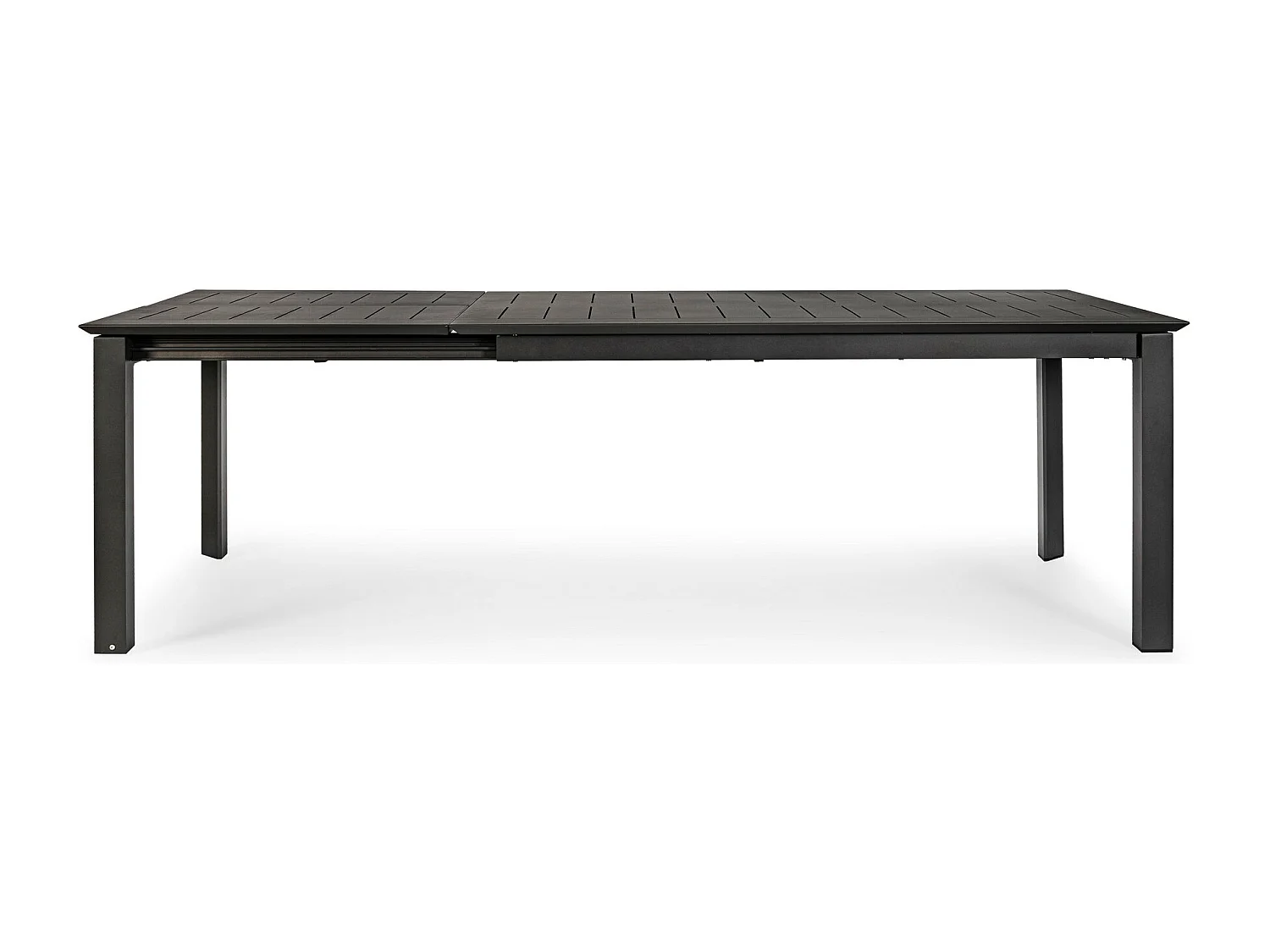 Tavolo allungabile in alluminio antracite 160×100 cm - 240×100 cm - KONNOR