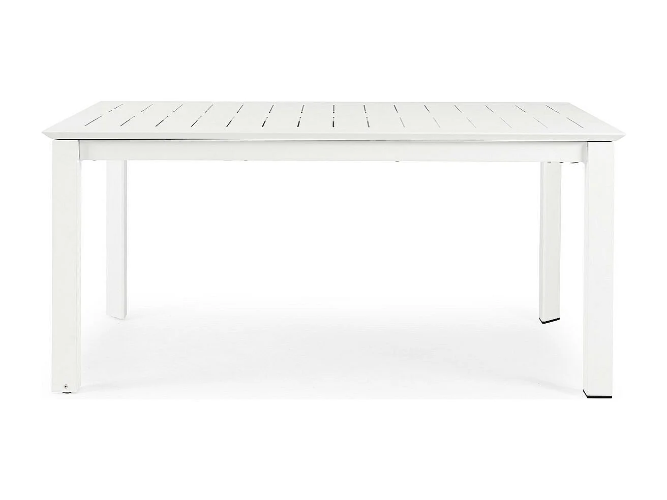 Table à rallonge en aluminium blanc 160×100 cm - 240×100 cm - KONNOR
