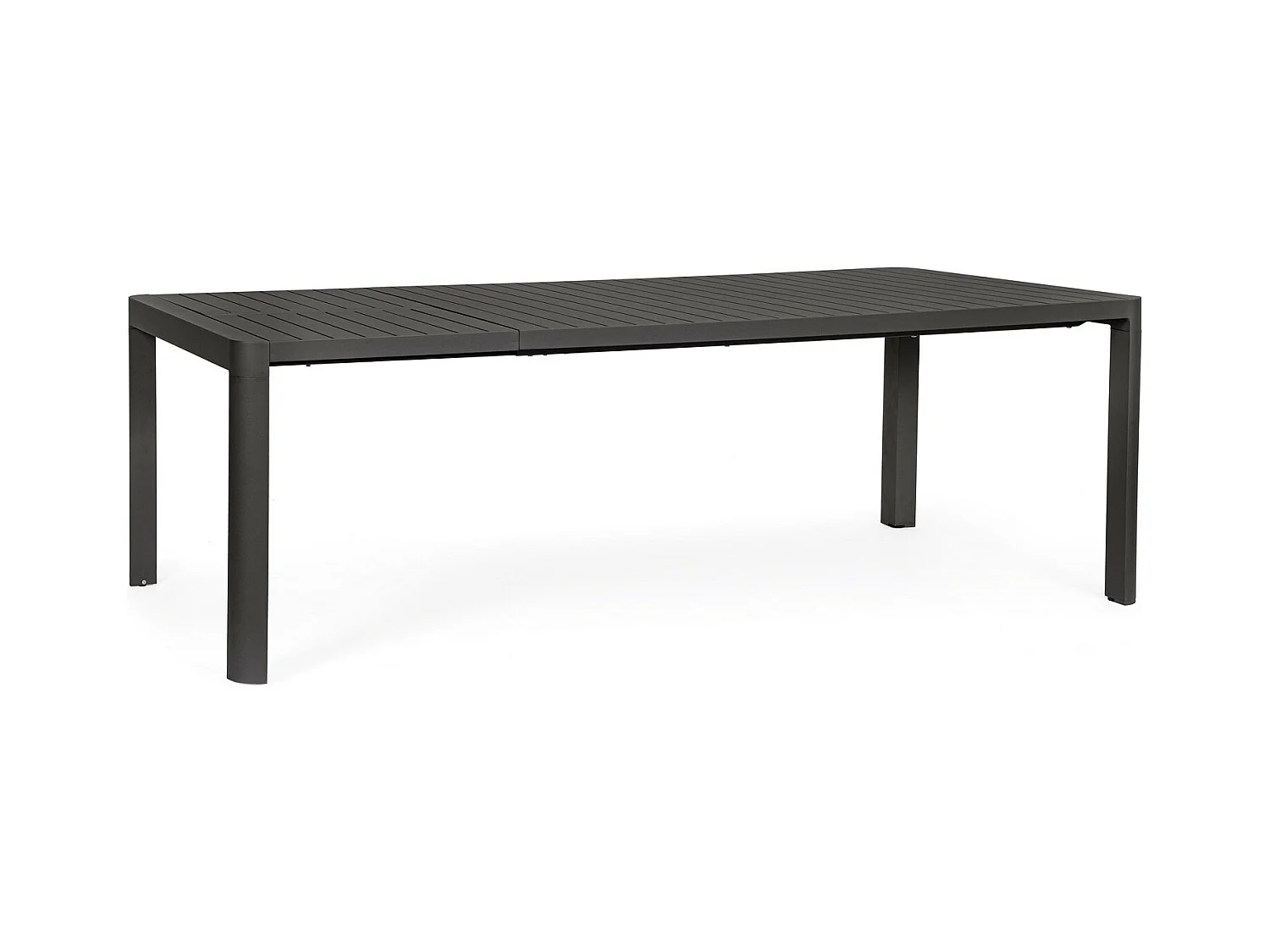 Table à rallonge en aluminium anthracite 180×100 cm - 240×100 cm - KIPLIN