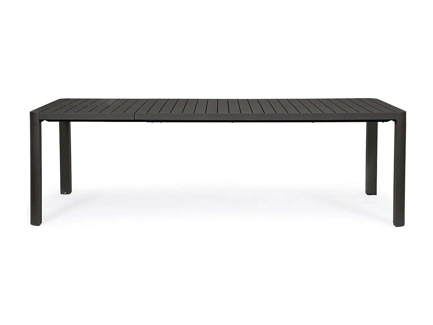 Table à rallonge en aluminium anthracite 180×100 cm - 240×100 cm - KIPLIN