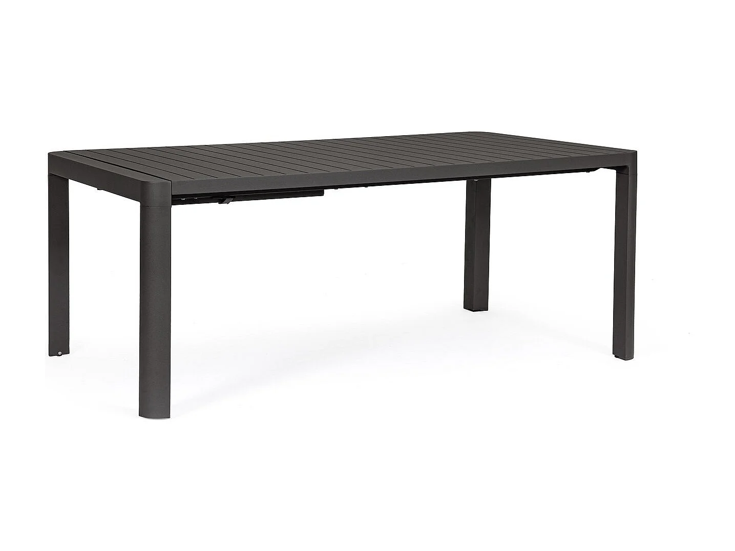 Table à rallonge en aluminium anthracite 180×100 cm - 240×100 cm - KIPLIN