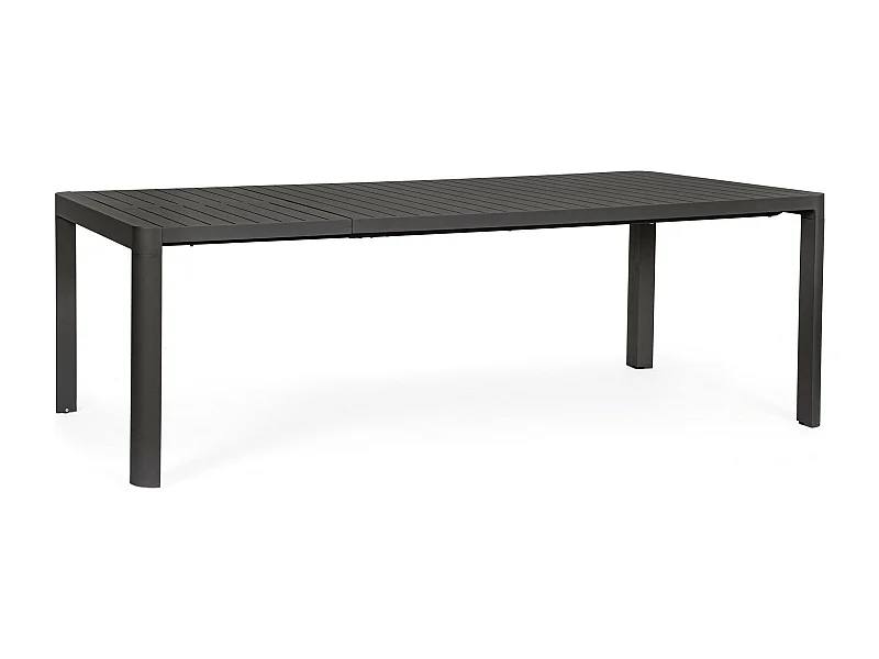 Ausziehtisch aus anthrazitfarbenem Aluminium 180×100 cm - 240×100 cm - KIPLIN