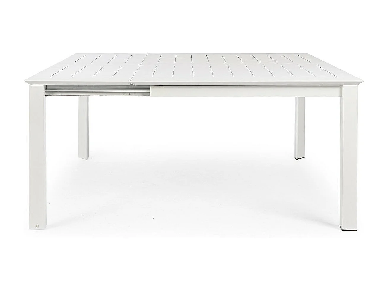 Tavolo allungabile in alluminio bianco 160×110 cm - 160×160 cm - KONNOR